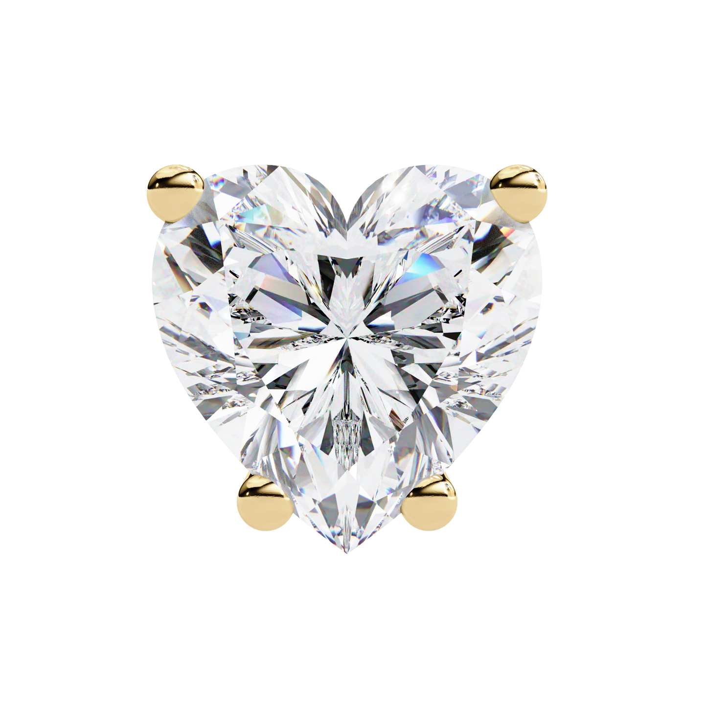 10K Yellow Gold Lab Grown Diamond Solitaire Stud Earrings 2.40 ctw DAE-136