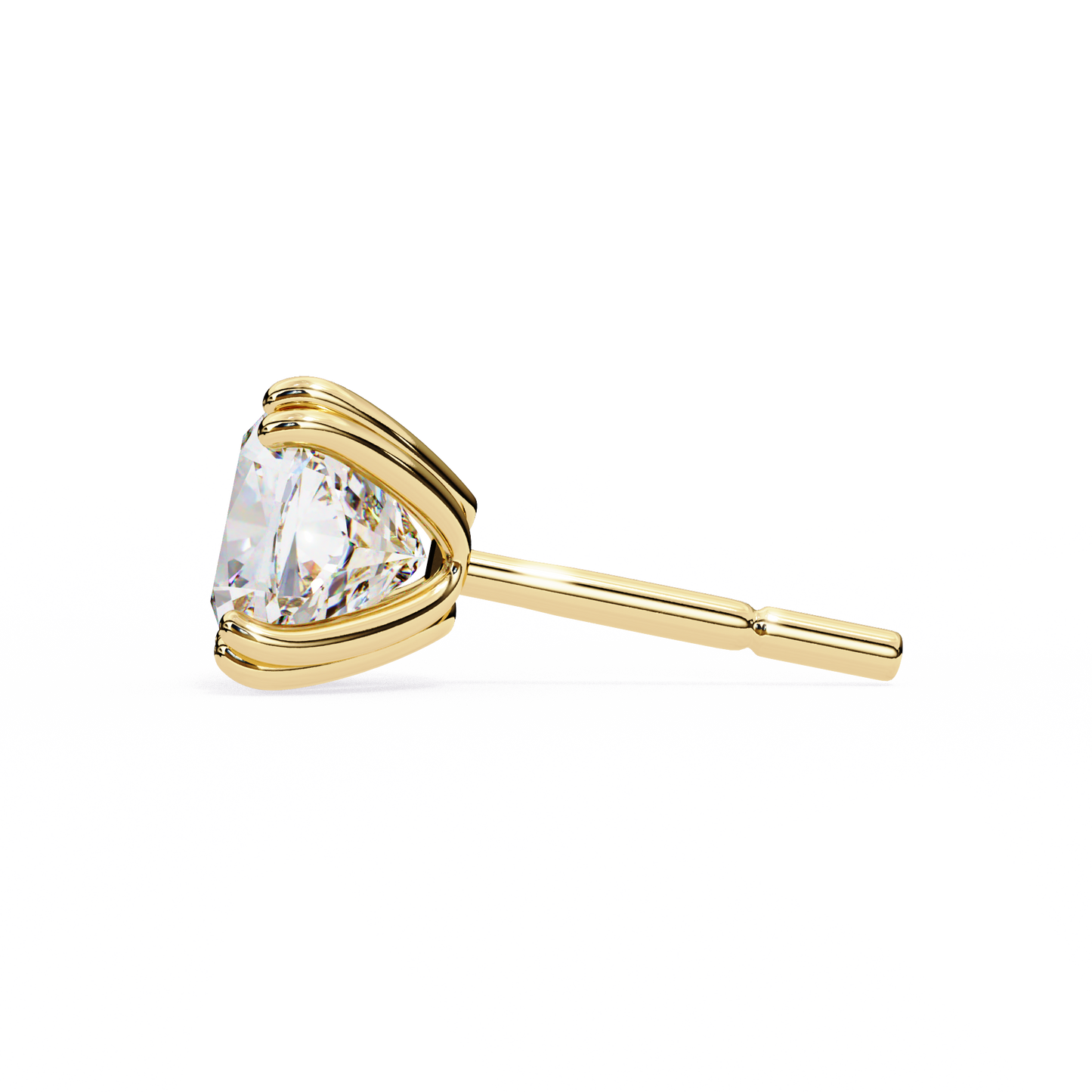 10K Yellow Gold Lab Grown Diamond Solitaire Stud Earrings 2.20 ctw DAE-132