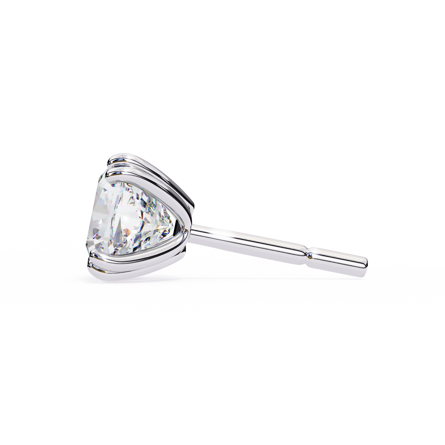 10K White Gold Lab Grown Diamond Solitaire Stud Earrings 2.20 ctw DAE-132