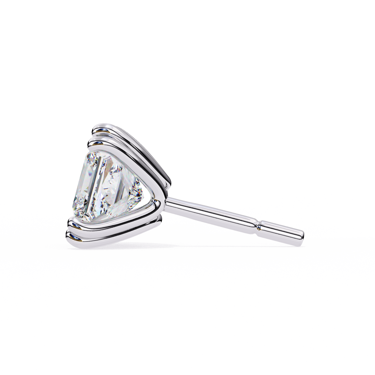 10K White Gold Lab Grown Diamond Solitaire Stud Earrings 3.00 ctw DAE-130