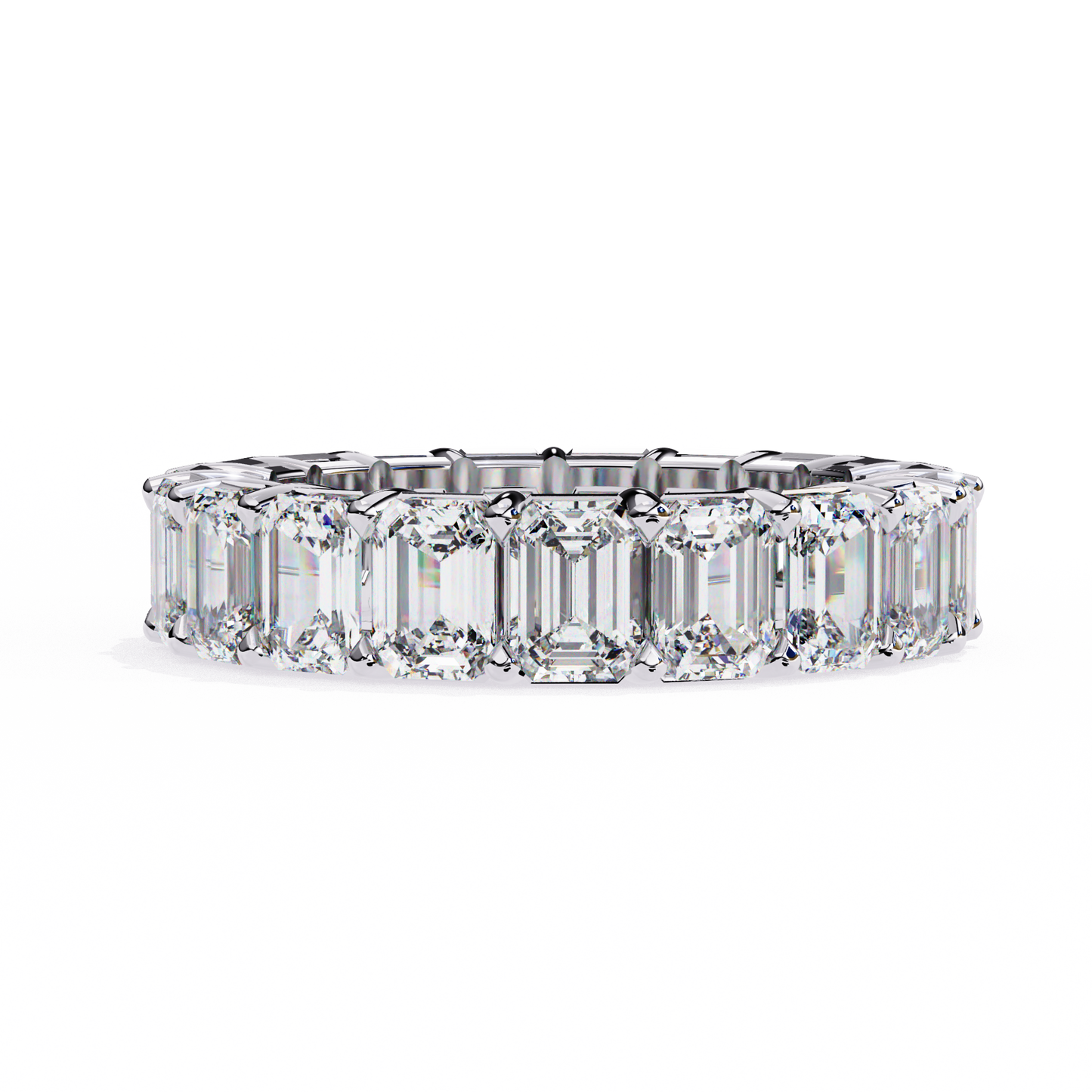 18K White Gold Lab Grown Diamond Eternity Band 4.88 ctw DAB-113