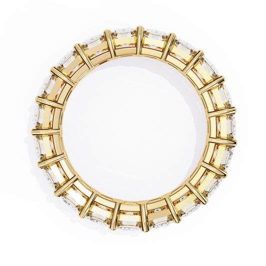 18K Yellow Gold Lab Grown Diamond Eternity Band 4.88 ctw DAB-113