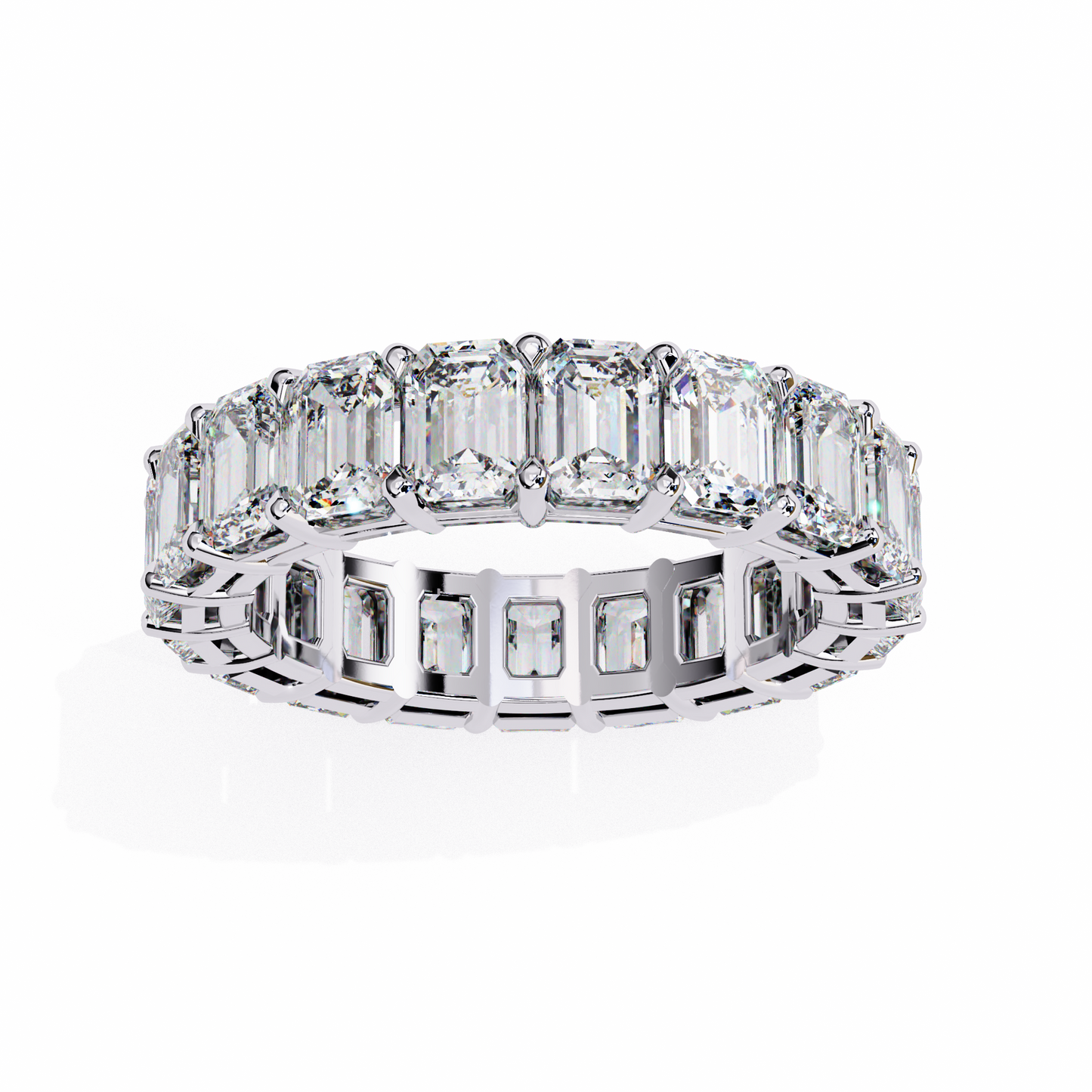 18K White Gold Lab Grown Diamond Eternity Band 4.88 ctw DAB-113
