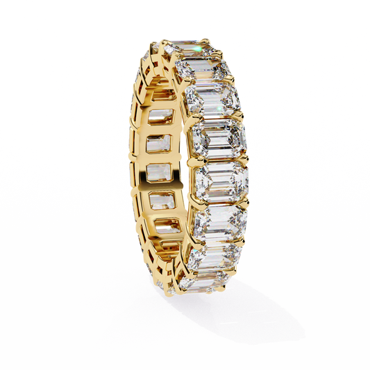10K Yellow Gold Lab Grown Diamond Eternity Band 4.88 ctw DAB-113
