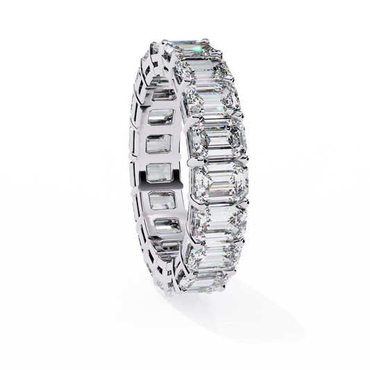 10K White Gold Lab Grown Diamond Eternity Band 4.88 ctw DAB-113