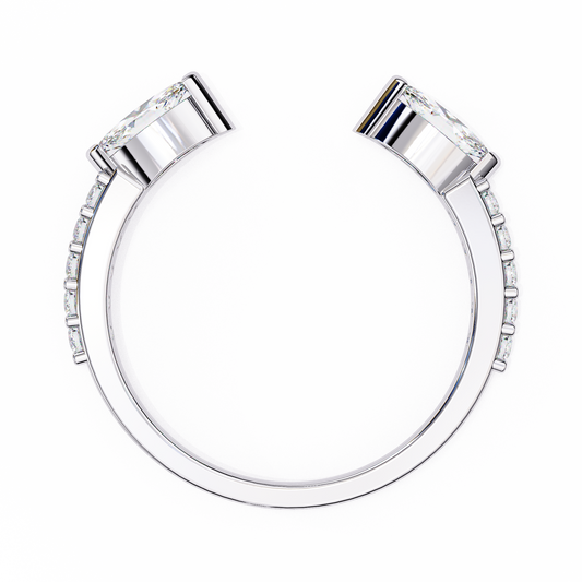 18K White Gold Lab Grown Diamond Stackable Band 0.47 ctw DAB-115