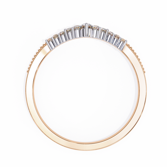 18K Rose Gold Lab Grown Diamond Stackable Band 0.15 ctw DAB-100