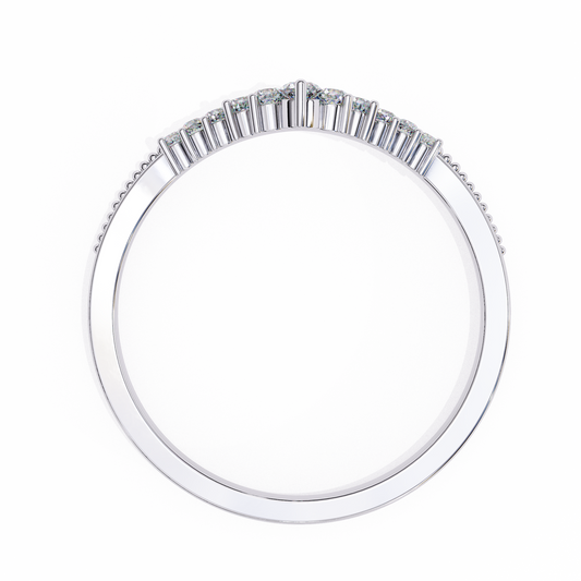 18K White Gold Lab Grown Diamond Stackable Band 0.15 ctw DAB-100