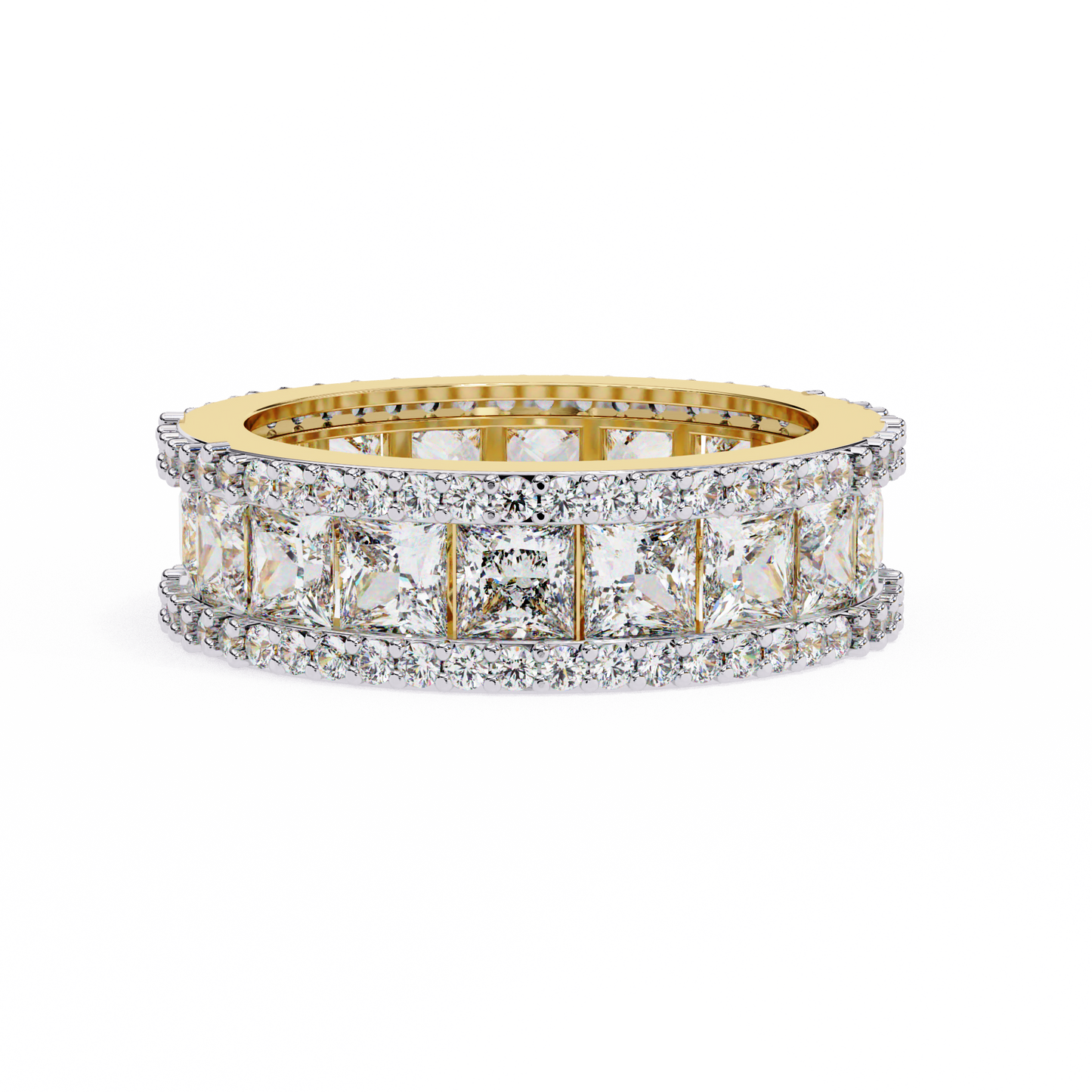 18K Yellow Gold Lab Grown Diamond Eternity Band 3.54 ctw DAB-112