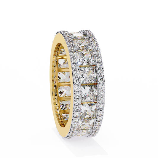 10K Yellow Gold Lab Grown Diamond Eternity Band 3.54 ctw DAB-112