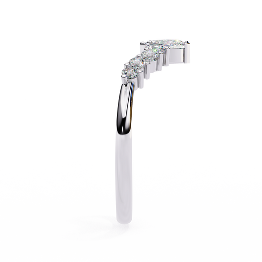 18K White Gold Lab Grown Diamond Stackable Band 0.39 ctw DAB-106