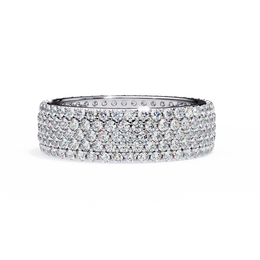 14K White Gold Lab Grown Diamond Eternity Band 1.81 ctw DAB-111
