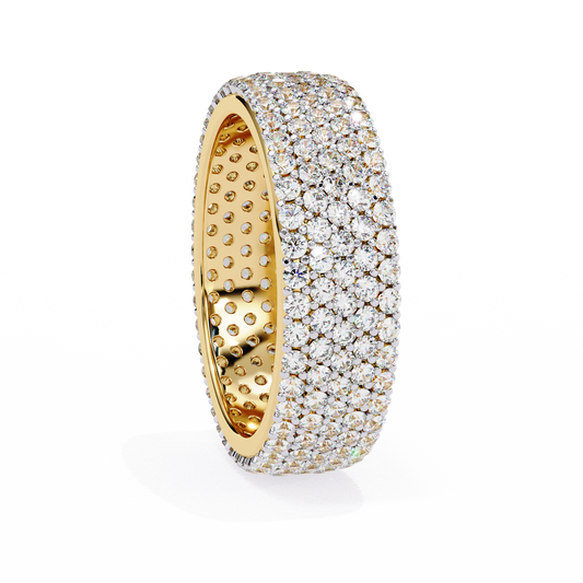 18K Yellow Gold Lab Grown Diamond Eternity Band 1.81 ctw DAB-111