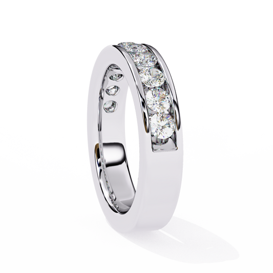 10K White Gold Lab Grown Diamond Stackable Band 1.01 ctw DAB-105
