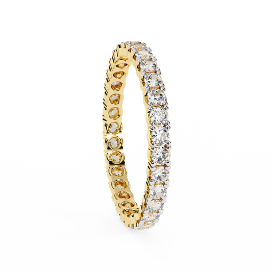 18K Yellow Gold Lab Grown Diamond Eternity Band 0.99 ctw DAB-114