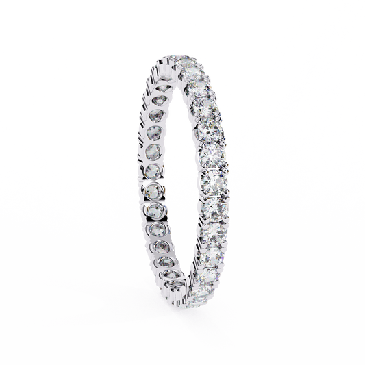 18K White Gold Lab Grown Diamond Eternity Band 0.99 ctw DAB-114