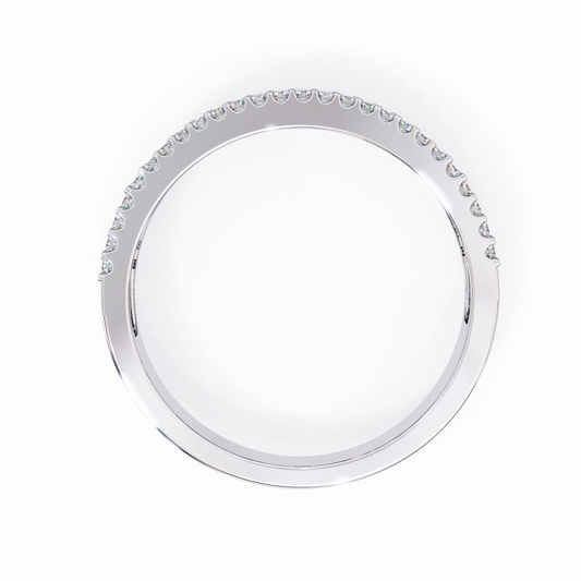 10K White Gold Lab Grown Diamond Stackable Band 0.60 ctw DAB-102