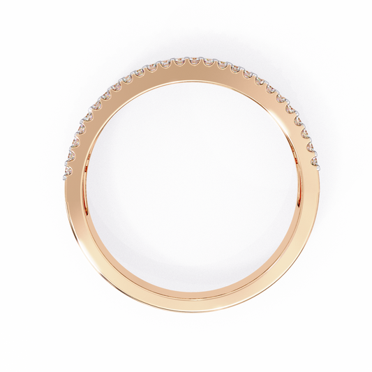 18K Rose Gold Lab Grown Diamond Stackable Band 0.60 ctw DAB-102