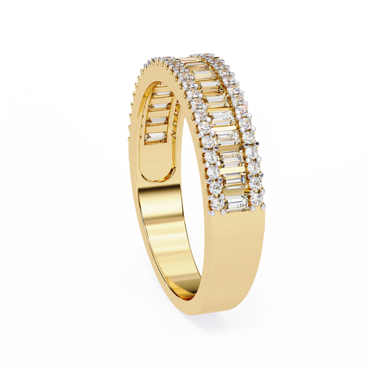 10K Yellow Gold Lab Grown Diamond Stackable Band 0.60 ctw DAB-102
