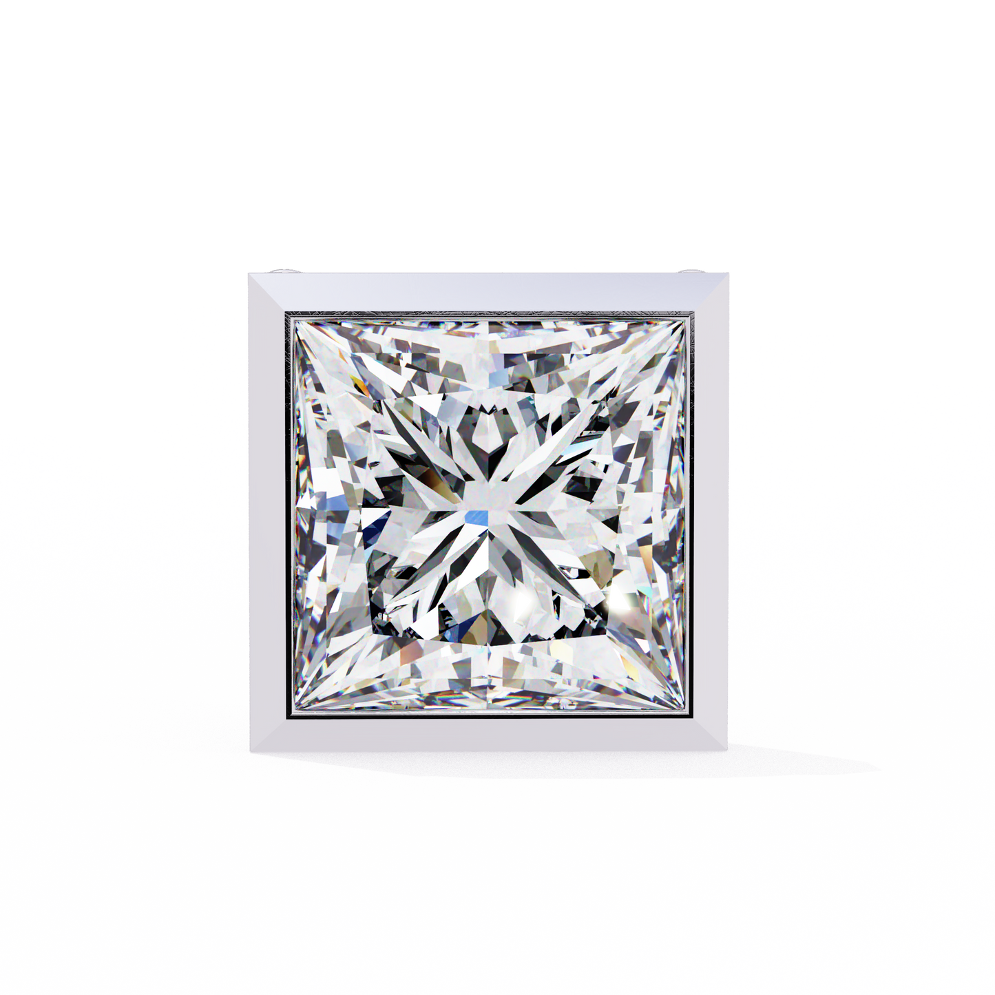 14K White Gold Lab Grown Diamond Solitaire Stud Earrings 1.75 ctw DAE-127