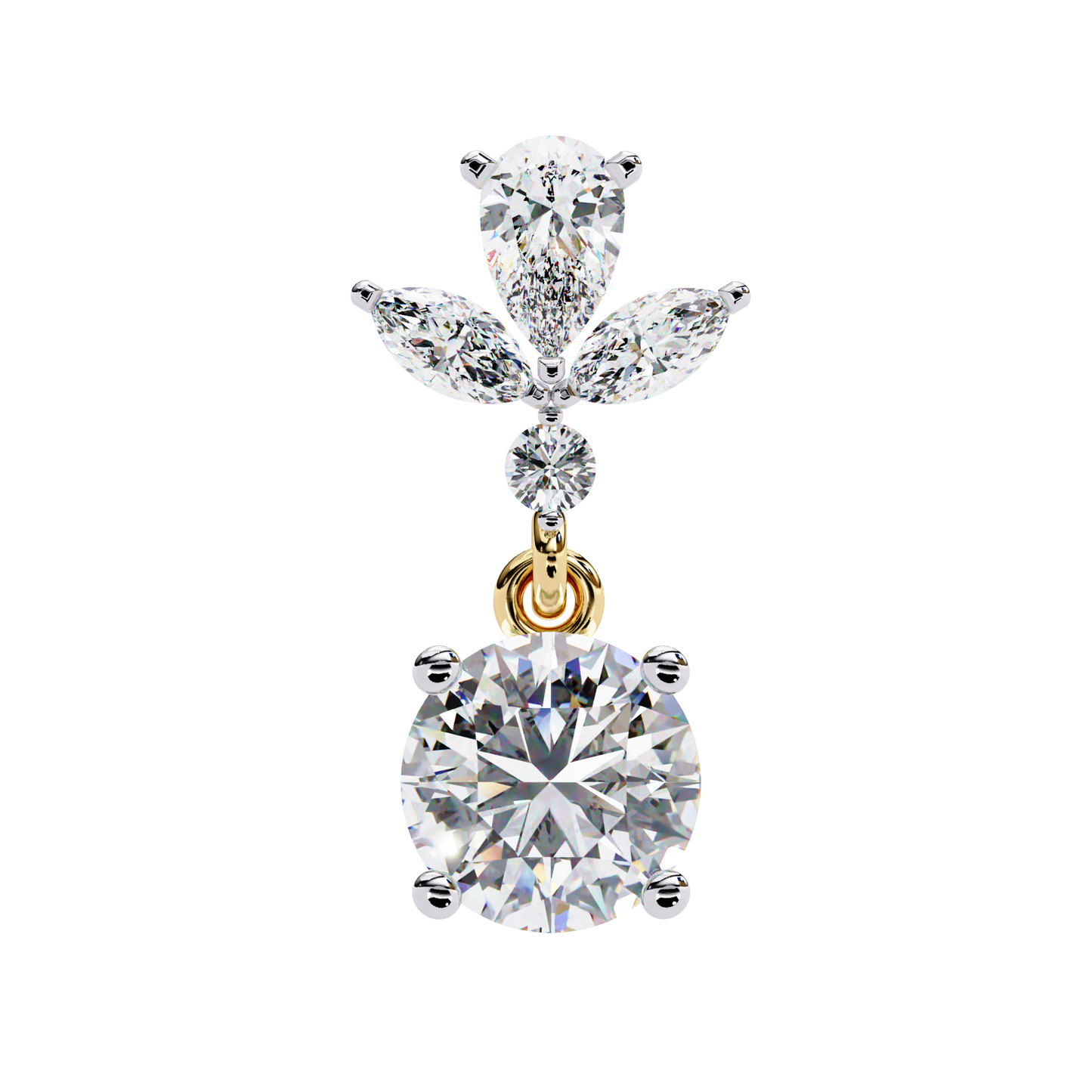 18K Yellow Gold Lab Grown Diamond Drop Earrings 1.17 ctw DAE-164
