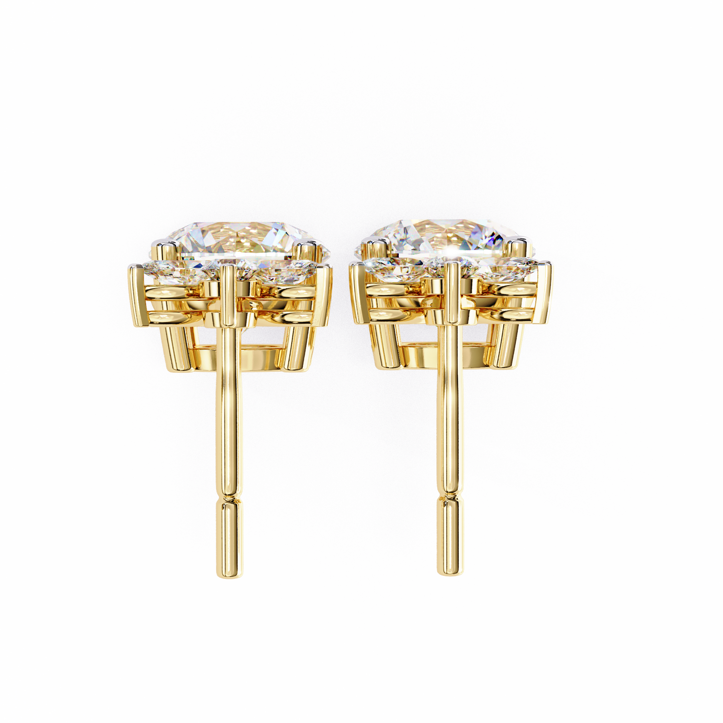 18K Yellow Gold Lab Grown Diamond Drop Earrings 2.00 ctw DAE-163