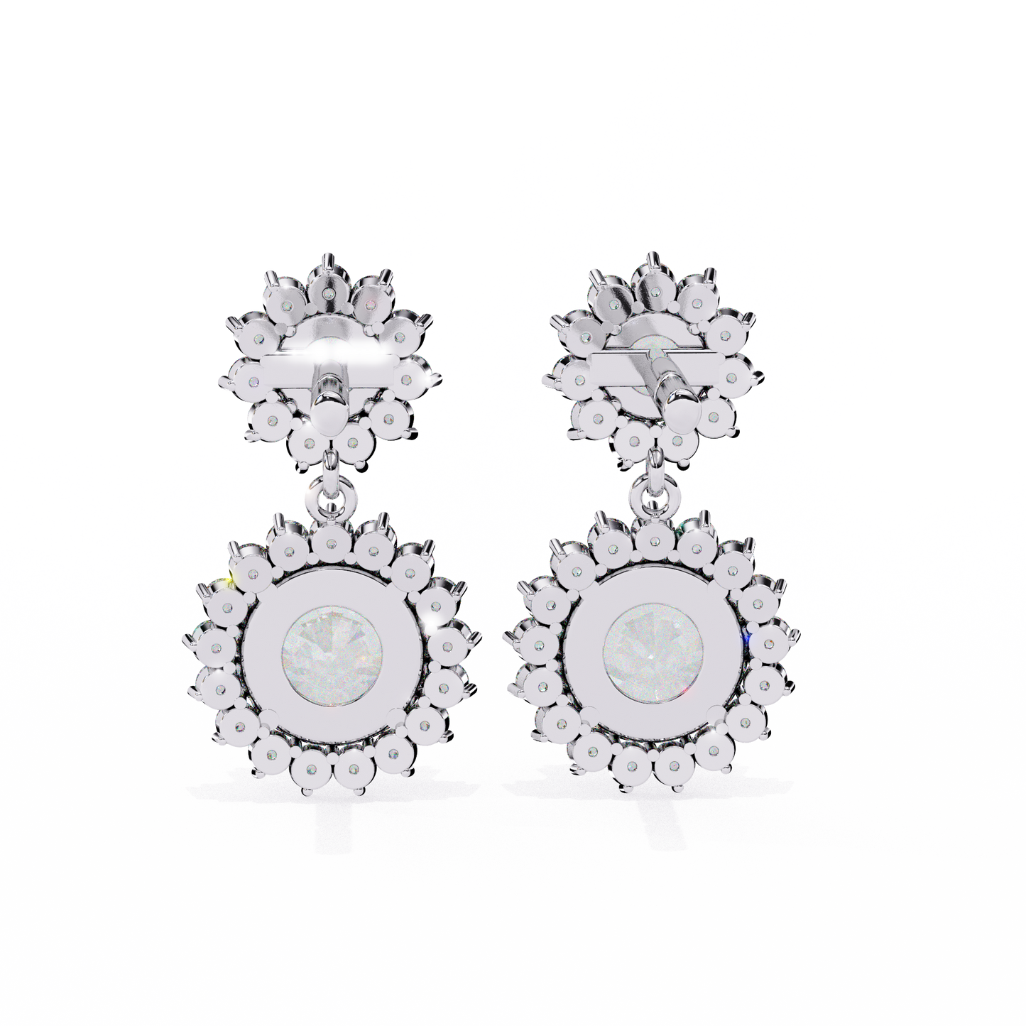 18K White Gold Lab Grown Diamond Drop Earrings 1.37 ctw DAE-161