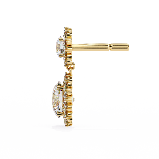 10K Yellow Gold Lab Grown Diamond Drop Earrings 1.37 ctw DAE-161