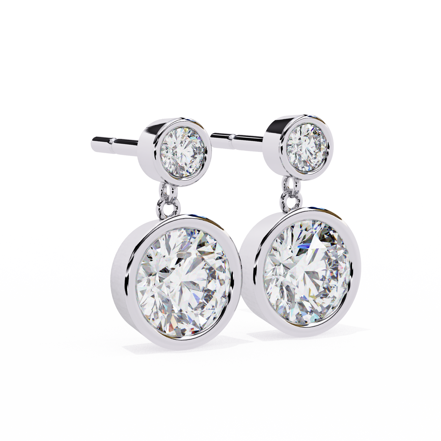 10K White Gold Lab Grown Diamond Drop Earrings 1.82 ctw DAE-160