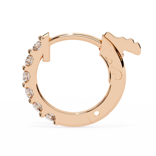 18K Rose Gold Lab Grown Diamond Hoops Earrings 0.36 ctw DAE-150