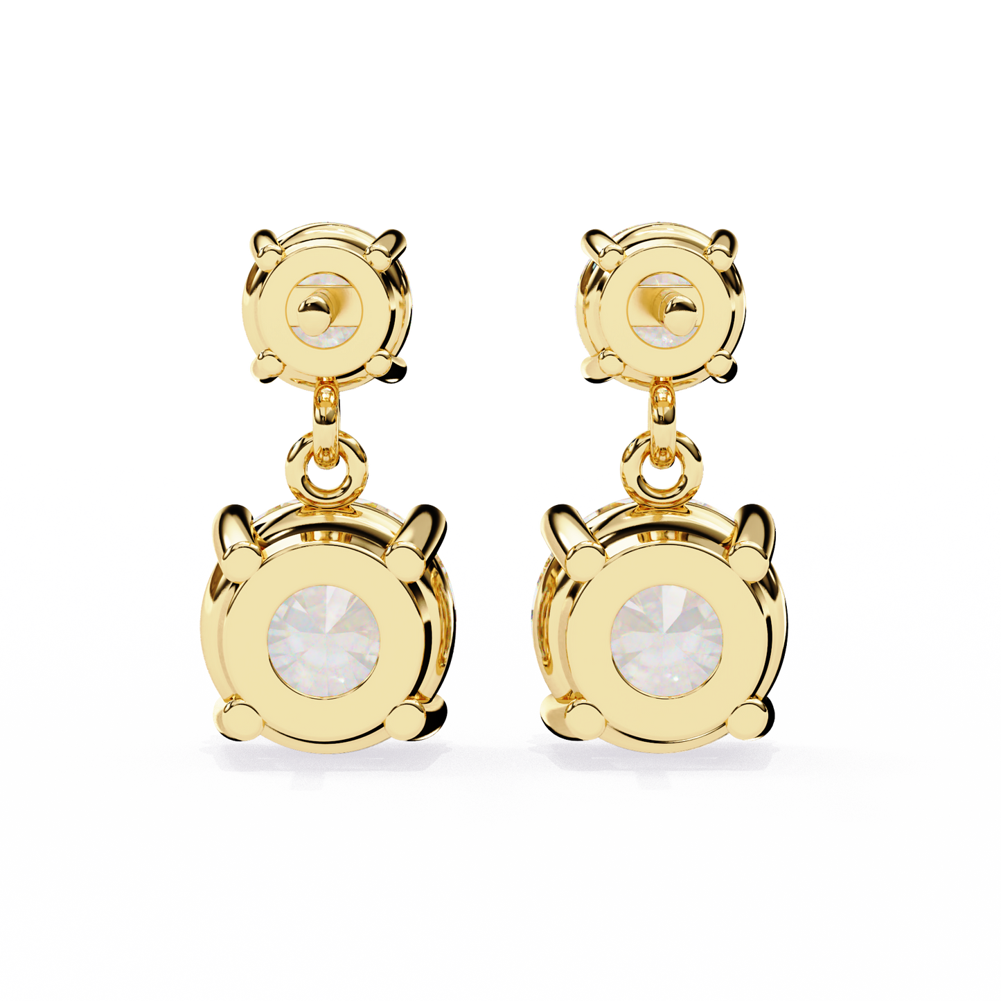 18K Yellow Gold Lab Grown Diamond Drop Earrings 3.73 ctw DAE-159