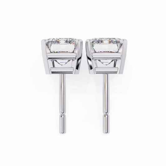14K White Gold Lab Grown Diamond Solitaire Stud Earrings 2.39 ctw DAE-121