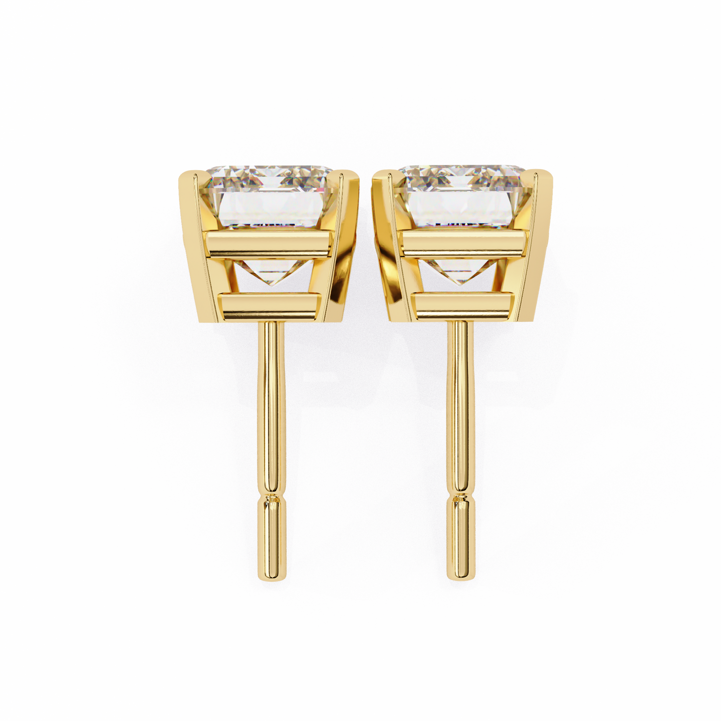 14K Yellow Gold Lab Grown Diamond Solitaire Stud Earrings 2.39 ctw DAE-121