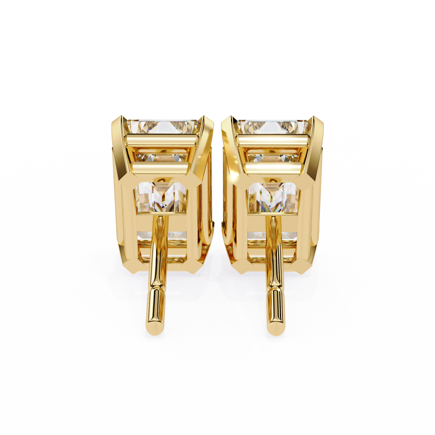 14K Yellow Gold Lab Grown Diamond Solitaire Stud Earrings 2.39 ctw DAE-121