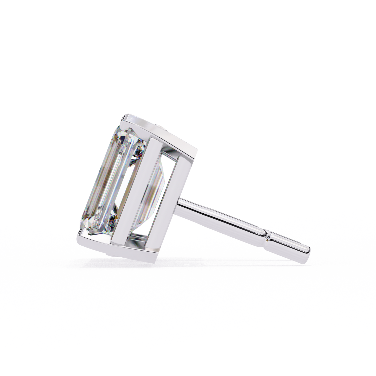 14K White Gold Lab Grown Diamond Solitaire Stud Earrings 2.39 ctw DAE-121