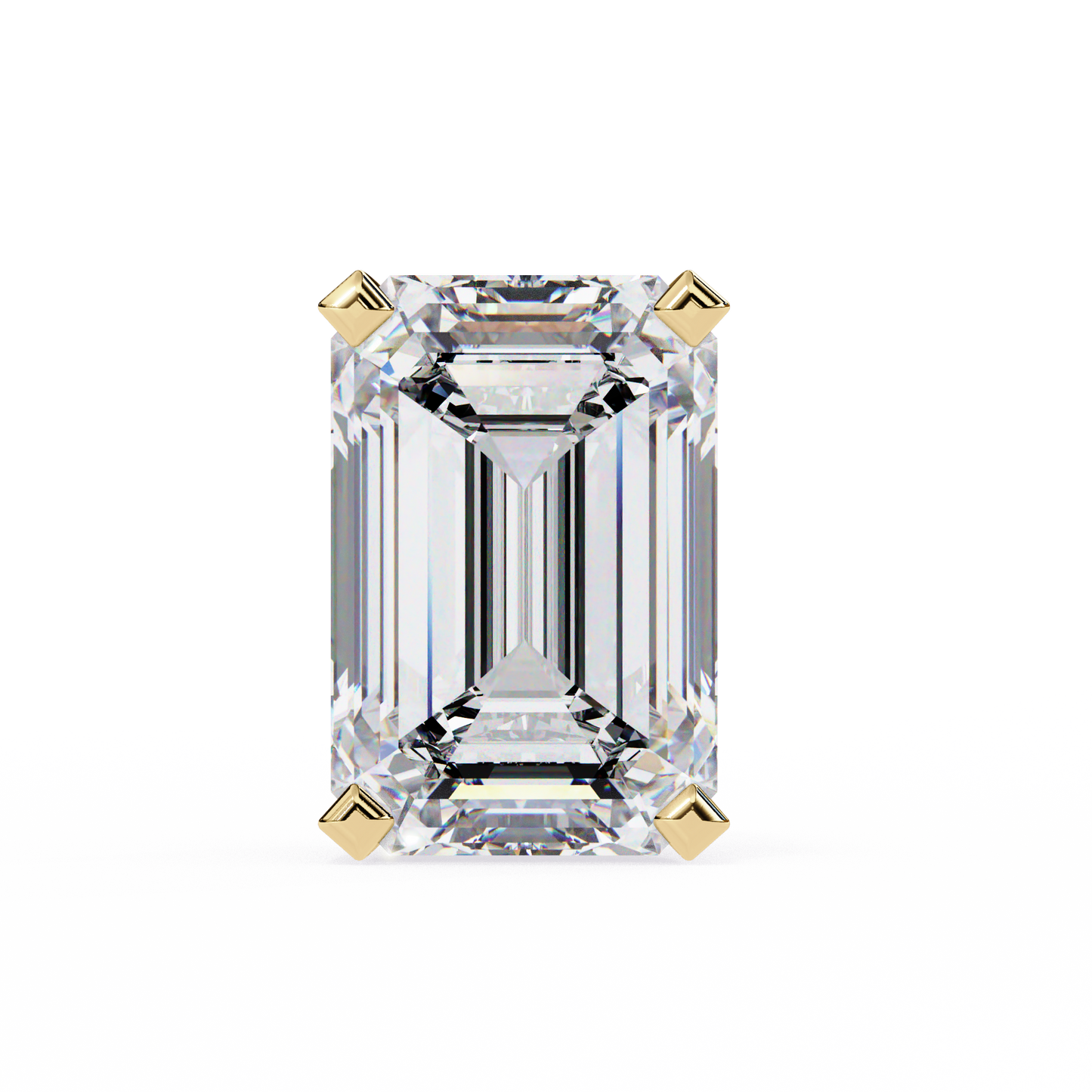 14K Yellow Gold Lab Grown Diamond Solitaire Stud Earrings 2.39 ctw DAE-121