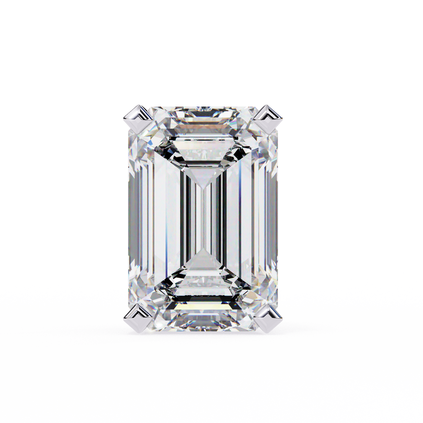14K White Gold Lab Grown Diamond Solitaire Stud Earrings 2.39 ctw DAE-121