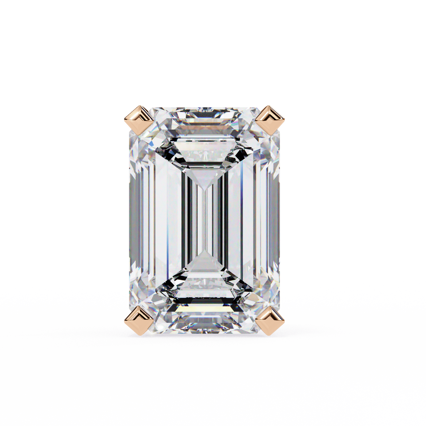 10K Rose Gold Lab Grown Diamond Solitaire Stud Earrings 2.39 ctw DAE-121