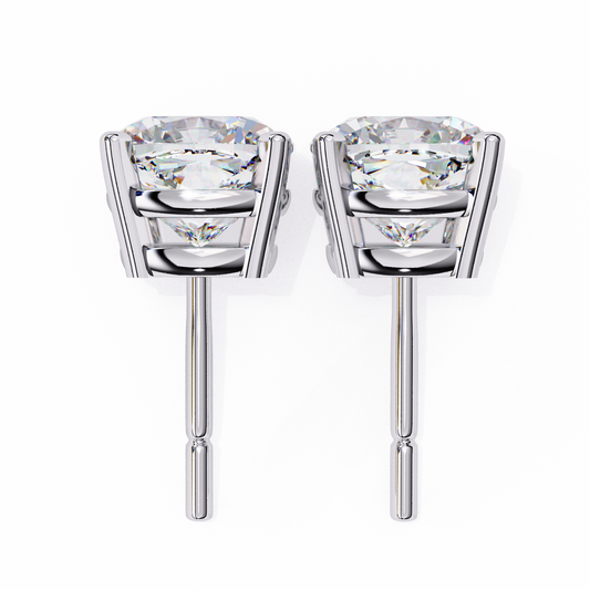 18K White Gold Lab Grown Diamond Solitaire Stud Earrings 2.33 ctw DAE-119