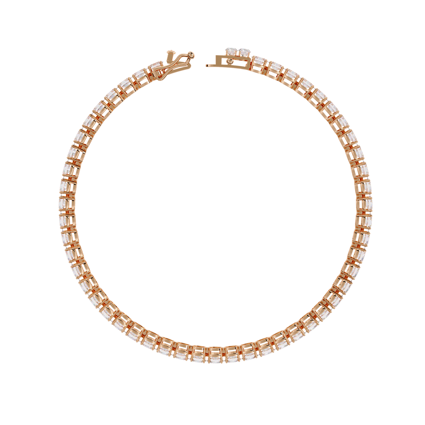 18K Rose Gold Lab Grown Diamond Tennis Bracelet 6.50 ctw DABR-100