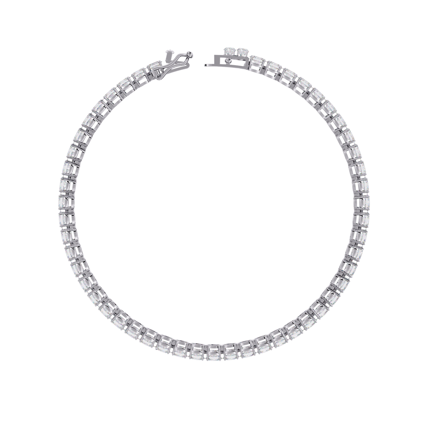 10K White Gold Lab Grown Diamond Tennis Bracelet 6.50 ctw DABR-100