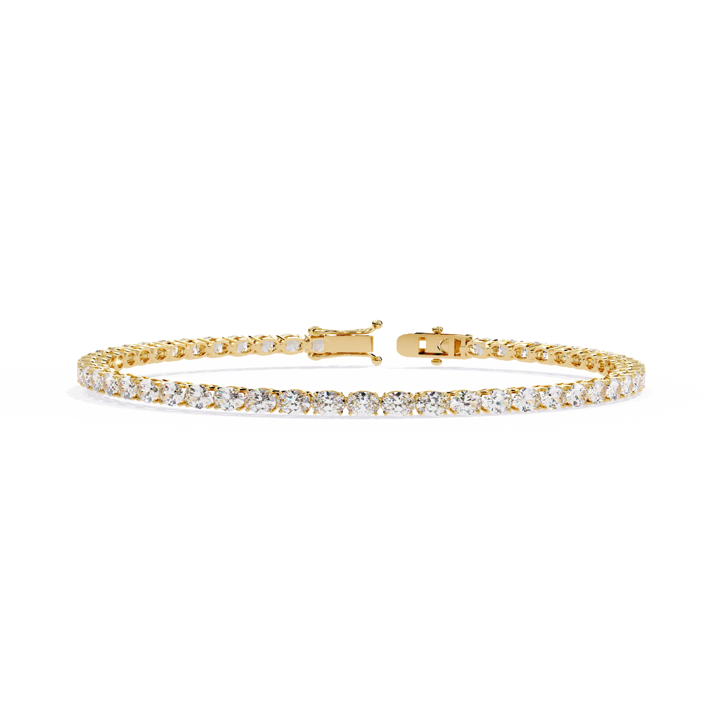14K Yellow Gold Lab Grown Diamond Tennis Bracelet 6.50 ctw DABR-100