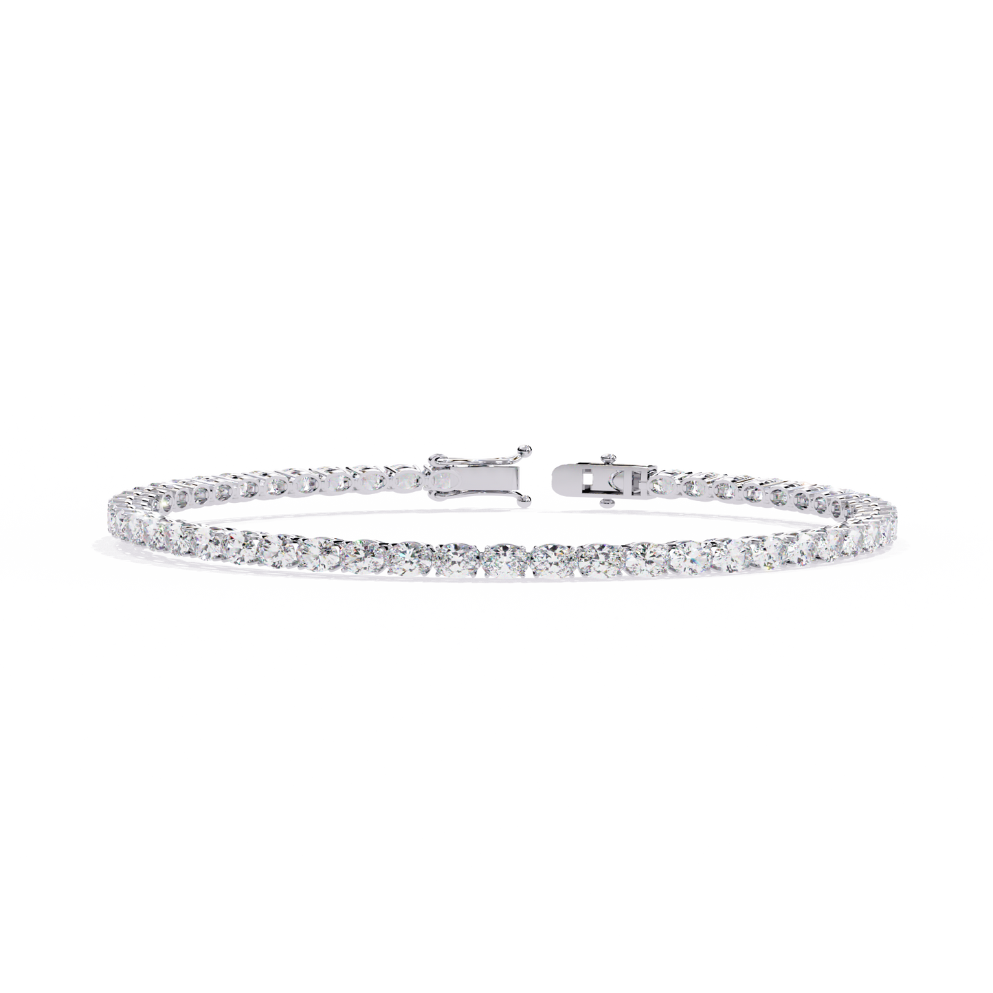 10K White Gold Lab Grown Diamond Tennis Bracelet 6.50 ctw DABR-100