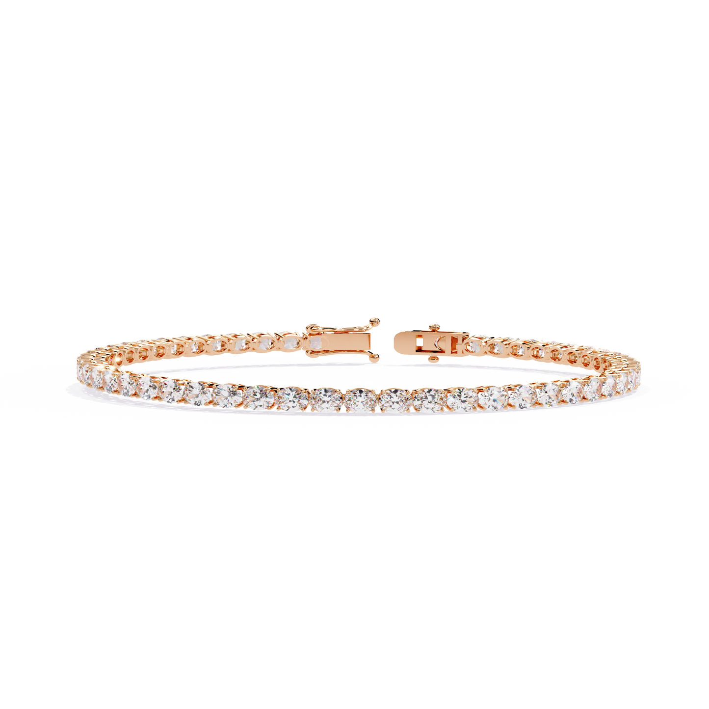 18K Rose Gold Lab Grown Diamond Tennis Bracelet 6.50 ctw DABR-100