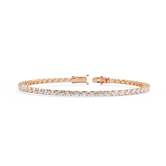14K Rose Gold Lab Grown Diamond Tennis Bracelet 6.50 ctw DABR-100