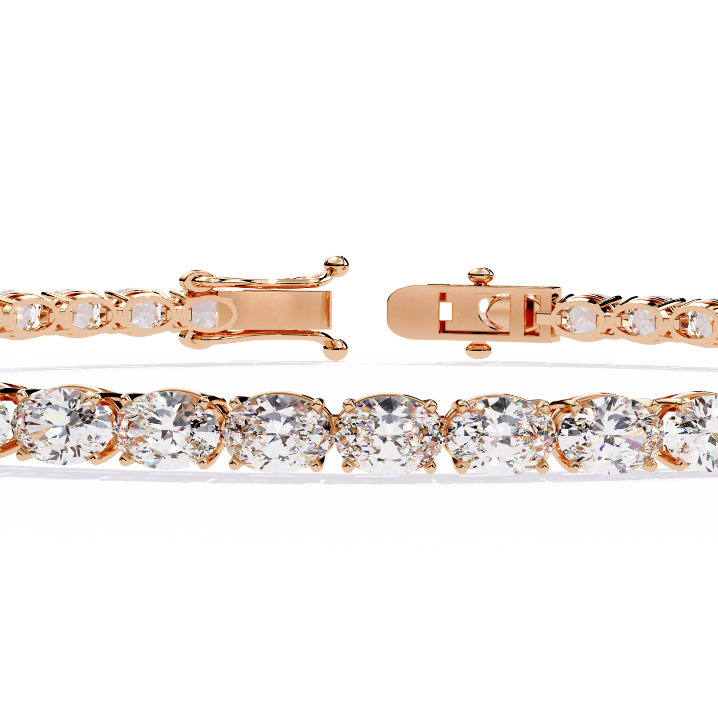 18K Rose Gold Lab Grown Diamond Tennis Bracelet 6.50 ctw DABR-100