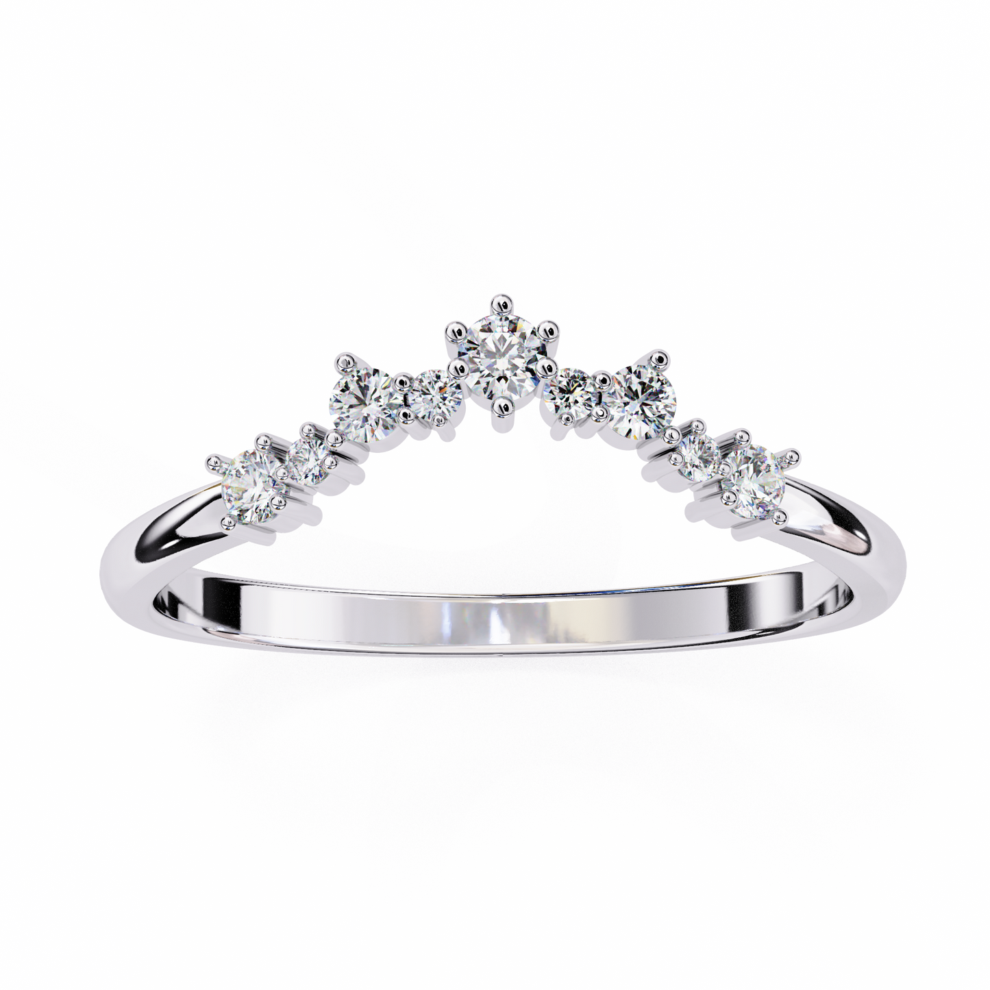 18K White Gold Lab Grown Diamond Stackable Band 0.25 ctw DAB-107