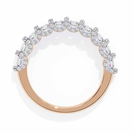 18K Rose Gold Lab Grown Diamond Stackable Band 0.60 ctw DAB-103