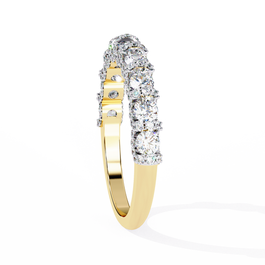 10K Yellow Gold Lab Grown Diamond Stackable Band 0.60 ctw DAB-103