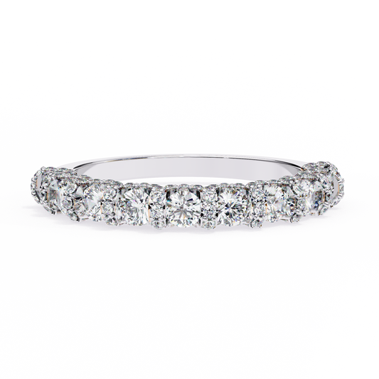 18K White Gold Lab Grown Diamond Stackable Band 0.60 ctw DAB-103